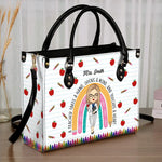 Custom Name Teacher Gifts - Personalized Leather Handbag