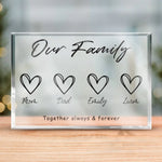 Custom Name Family Gifts - Personalized Shaped Acrylic Plaque