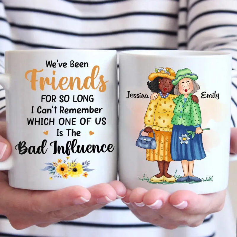 Custom Name Bad Influence Best Friend Gifts - Personalized Mugs