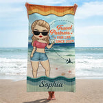 Custom Name Travel Partners Gifts for Couples - Personalized Beach Towel