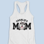 Custom Pet Name Husky Gifts for Dog Moms - Personalized Racer Back Tank Top
