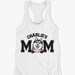 Custom Pet Name Husky Gifts for Dog Moms - Personalized Racer Back Tank Top