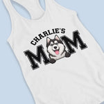 Custom Pet Name Husky Gifts for Dog Moms - Personalized Racer Back Tank Top