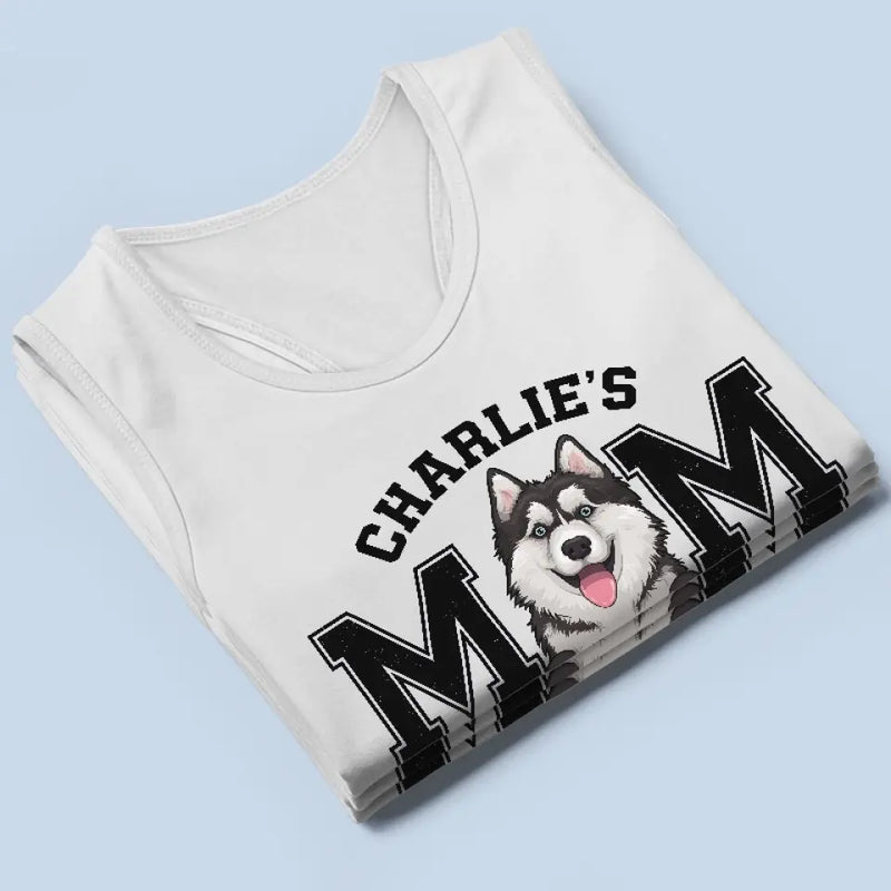 Custom Pet Name Husky Gifts for Dog Moms - Personalized Racer Back Tank Top