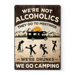 Custom Name Funny Drinking Camping Gifts for Campers - Personalized Metal Sign