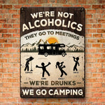 Custom Name Funny Drinking Camping Gifts for Campers - Personalized Metal Sign