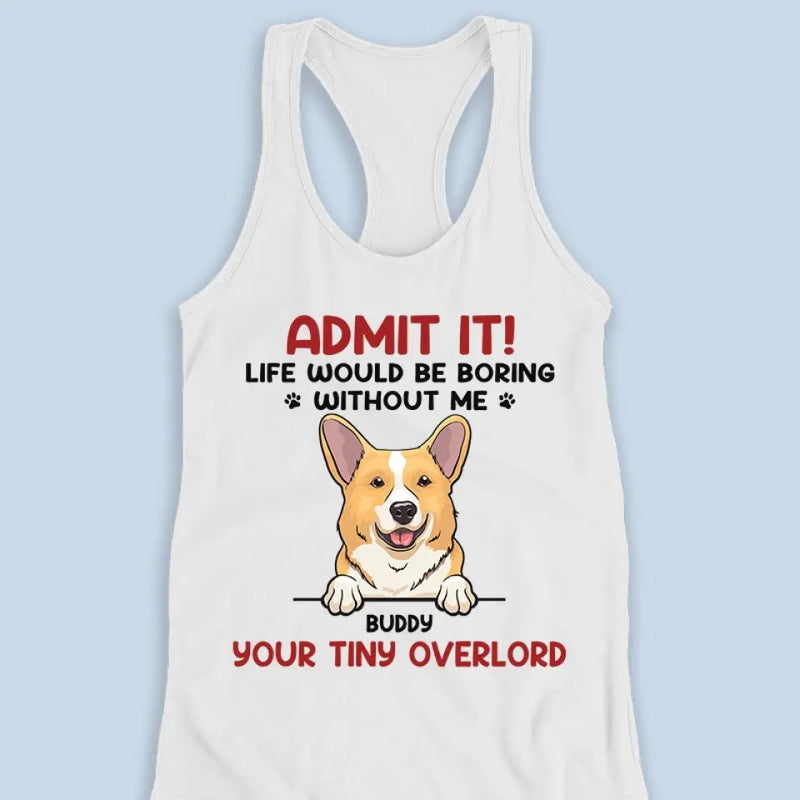 Custom Name Funny Corgi Gifts for Dog Lovers - Personalized Racer Back Tank Top