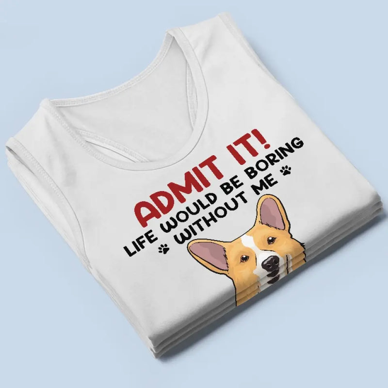 Custom Name Funny Corgi Gifts for Dog Lovers - Personalized Racer Back Tank Top