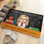 Custom Name Teacher Classroom Decor - Personalized Doormat