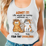 Custom Name Funny Cat Gifts for Cat Lovers - Personalized Racer Back Tank Top