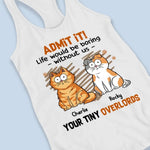 Custom Name Funny Cat Gifts for Cat Lovers - Personalized Racer Back Tank Top