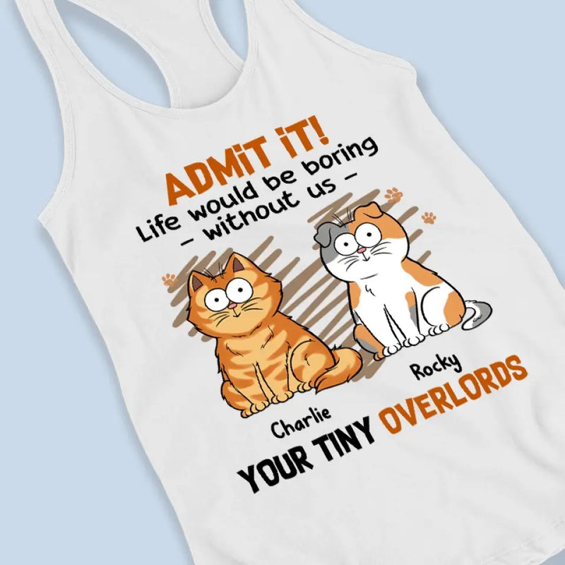 Good Morning Human Servant - Cat Personalized Custom Racer Back Tank Top, T-Shirt - Summer Vacation Gift For Pet Owners, Pet Lovers