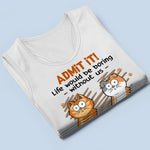 Custom Name Funny Cat Gifts for Cat Lovers - Personalized Racer Back Tank Top