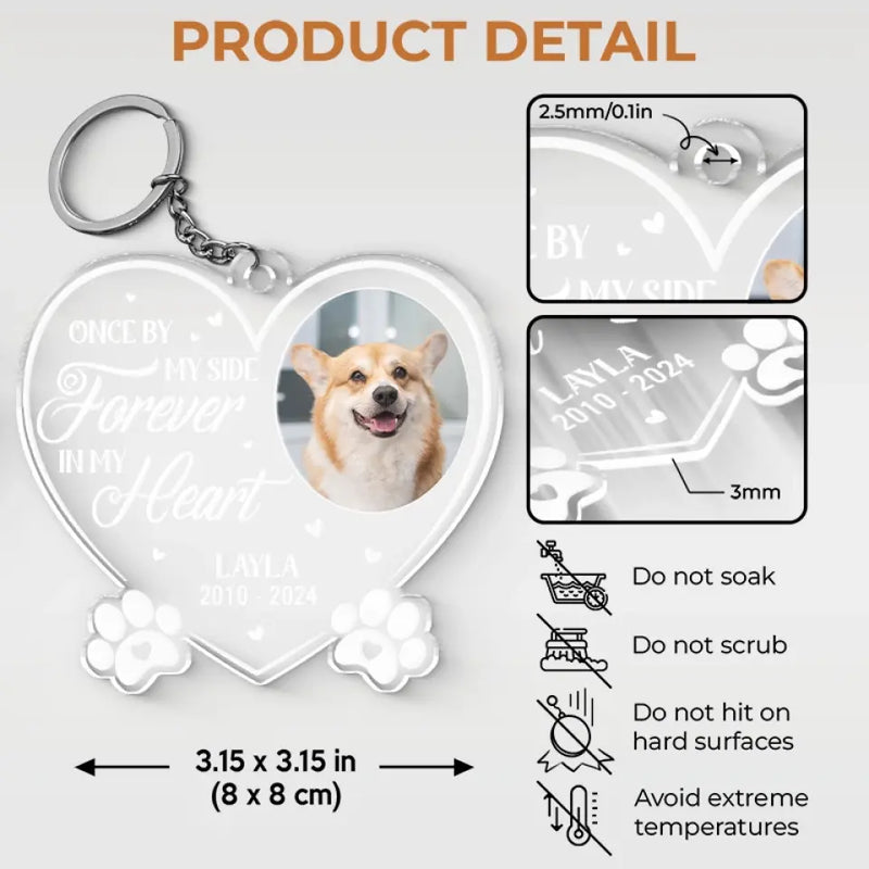 Custom Pet Photo Memorial Dog Gifts - Personalized Acrylic Keychain