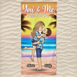 Custom Name You and Me Beach Gifts for Couples - Personalized Beach Towel