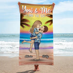 Custom Name You and Me Beach Gifts for Couples - Personalized Beach Towel