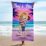 Custom Name You and Me Beach Gifts for Couples - Personalized Beach Towel