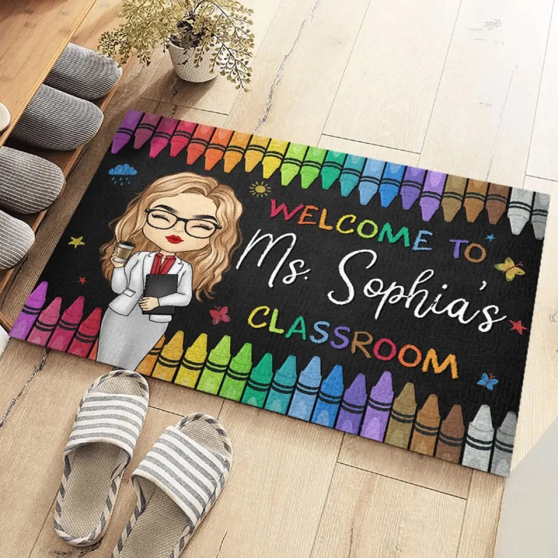 Custom Name Teacher Classroom Gifts - Personalized Doormat