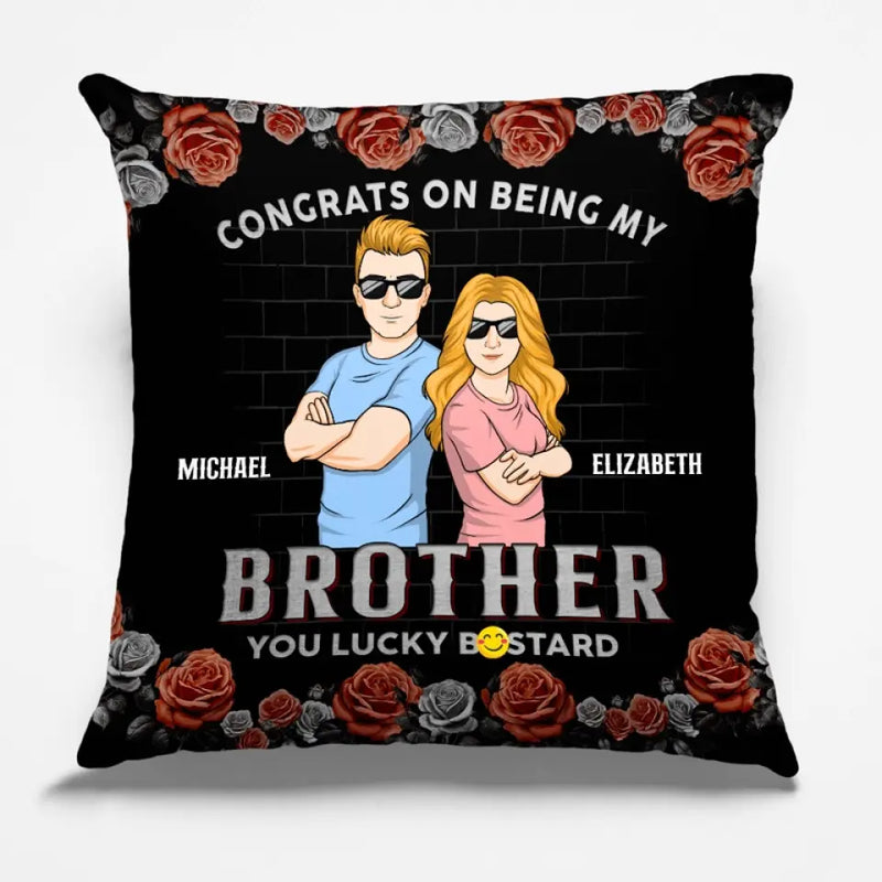 Custom Name Funny Brother Gifts - Personalized Pillow