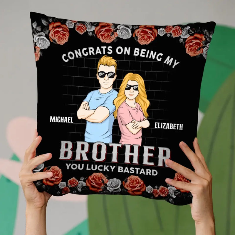 Custom Name Funny Brother Gifts - Personalized Pillow