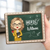 You Don't Just Teach, You Inspire - Teacher Personalized Custom 2-Layered Wooden Plaque With Stand - Gift For Teacher