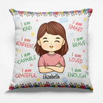 Custom Name Affirmation Gifts for Girls - Personalized Pillow