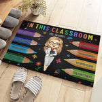 Custom Name Teacher Classroom Rules Decor - Personalized Doormat