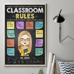 Custom Name Classroom Rules Teacher Gifts - Personalized Poster