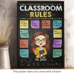 Custom Name Classroom Rules Teacher Gifts - Personalized Poster