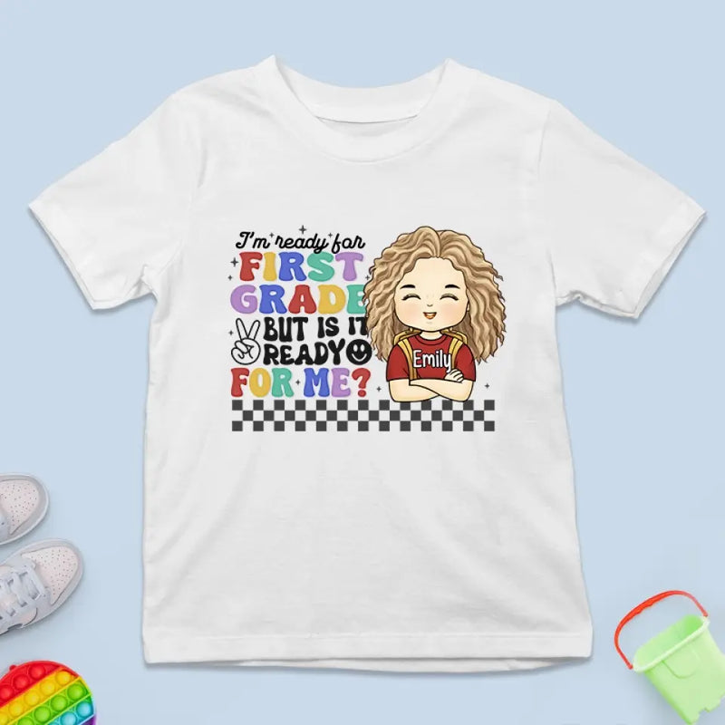 Custom Name First Grade Gifts for Kids - Personalized Apparel