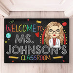 Custom Name Teacher Classroom Decor - Personalized Doormat