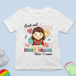 Custom Name First Grade Gifts for Girls - Personalized Apparel