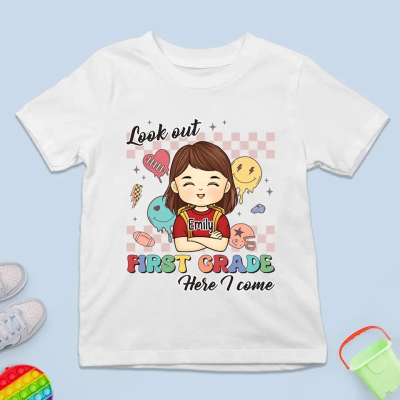 Custom Name First Grade Gifts for Girls - Personalized Apparel