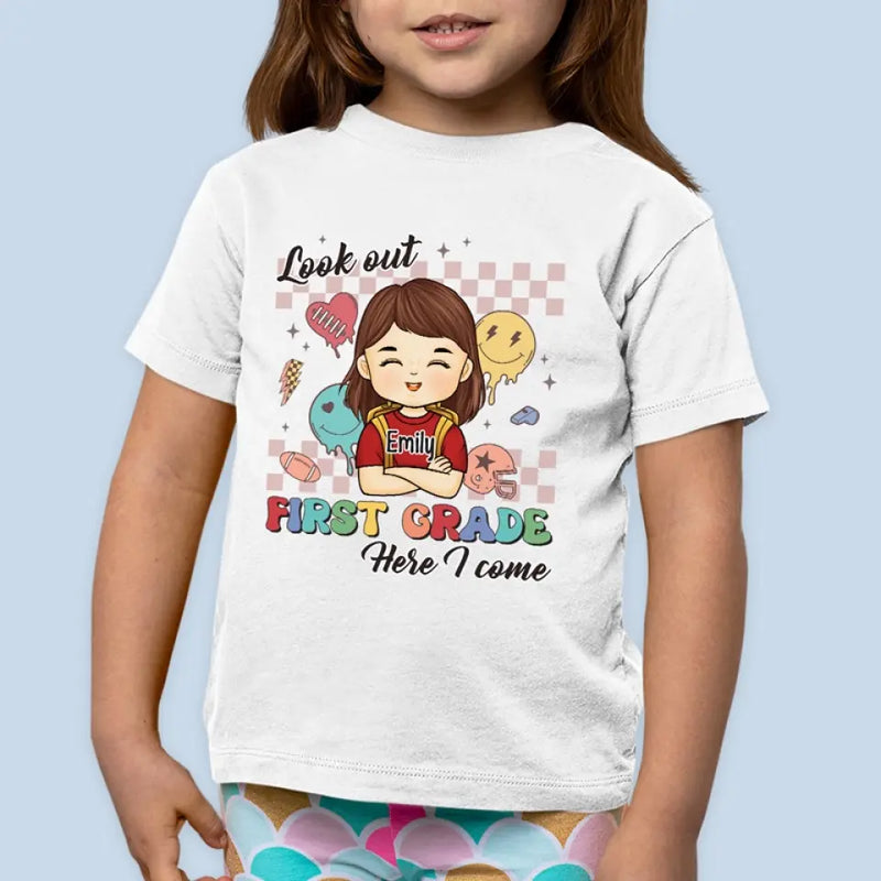 Custom Name First Grade Gifts for Girls - Personalized Apparel