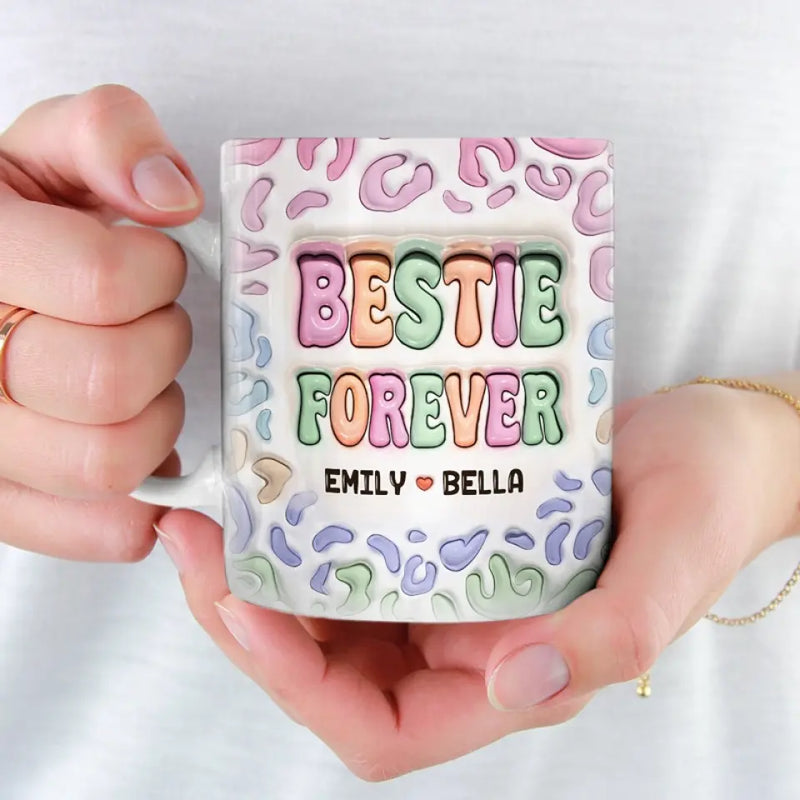 Custom Name Bestie Forever Gifts - Personalized Mugs