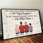Custom Name Daughter and Grandchildren Gifts - Personalized Poster