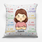 Custom Name Affirmation Gifts for Girls - Personalized Pillow