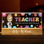 Custom Name Teacher Appreciation Gifts for Educators - Personalized Acrylic Letters Night Light