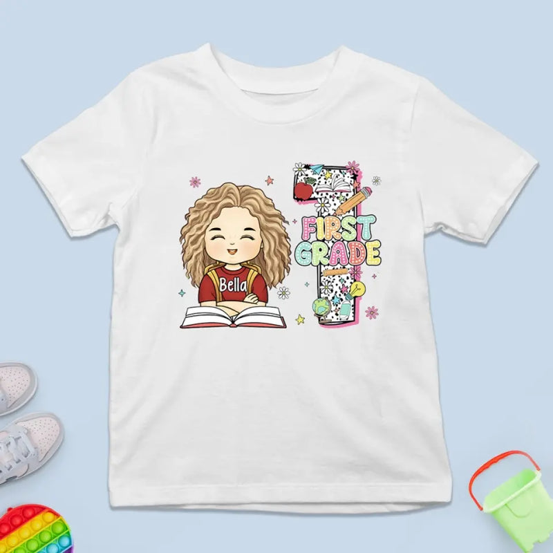 Custom Name First Grade Gifts for Girls - Personalized Apparel
