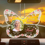 Custom Photo Memorial Butterfly Gifts - Personalized Car Ornament