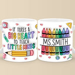 Custom Name Big Heart Teacher Gifts - Personalized Mugs