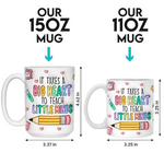 Custom Name Big Heart Teacher Gifts - Personalized Mugs