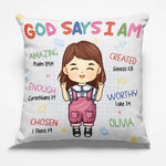 Custom Name Christian Affirmation Gifts for Girls - Personalized Pillow