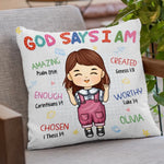 Custom Name Christian Affirmation Gifts for Girls - Personalized Pillow