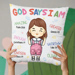 Custom Name Christian Affirmation Gifts for Girls - Personalized Pillow