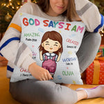 Custom Name Christian Affirmation Gifts for Girls - Personalized Pillow