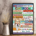 Custom Name Teacher Appreciation Classroom Decor - Personalized Poster