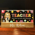 Custom Name Teacher Appreciation Gifts for Educators - Personalized Acrylic Letters Night Light