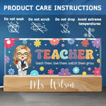 Custom Name Teacher Appreciation Gifts for Educators - Personalized Acrylic Letters Night Light