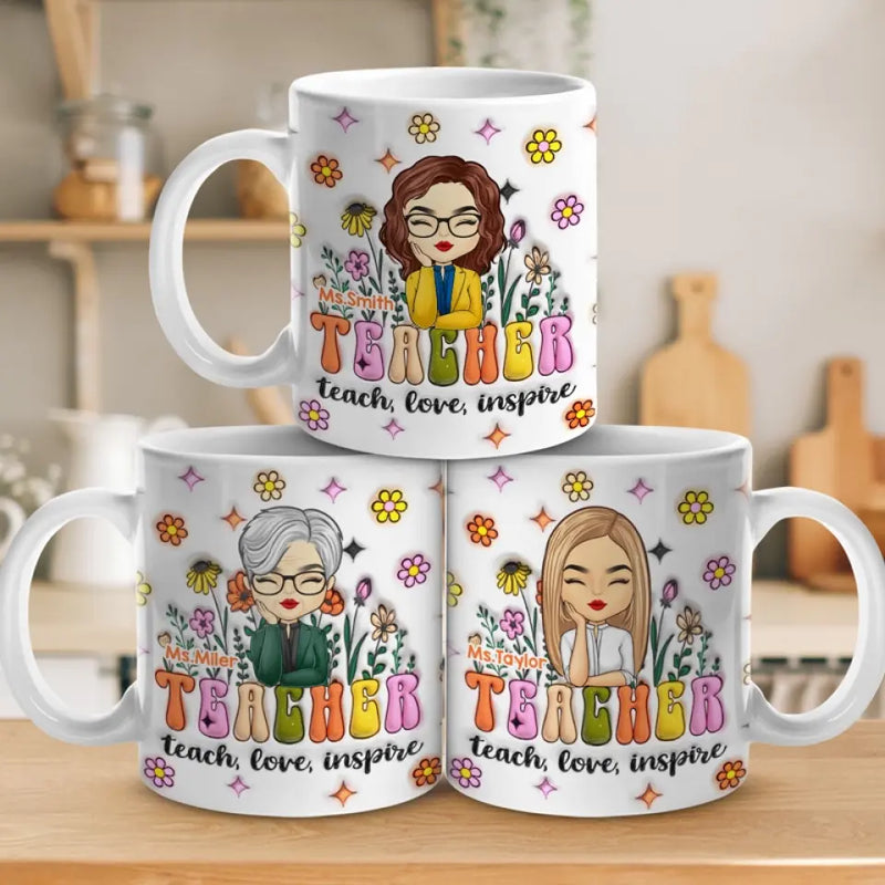 Custom Name Teacher Gifts for Women - Personalized Mugs